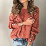 Long Sleeve Pull Female Solid Sweaters Pullovers garmentsdl