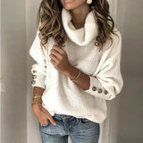 Long Sleeve Pull Female Solid Sweaters Pullovers garmentsdl