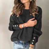 Long Sleeve Pull Female Solid Sweaters Pullovers garmentsdl