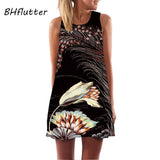 Print Sleeveless Summer Casual Mini Dresses garmentsdl