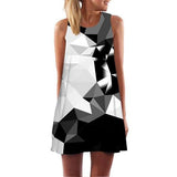 Print Sleeveless Summer Casual Mini Dresses garmentsdl