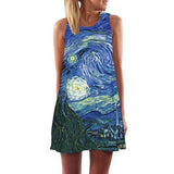 Print Sleeveless Summer Casual Mini Dresses garmentsdl