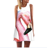 Print Sleeveless Summer Casual Mini Dresses garmentsdl