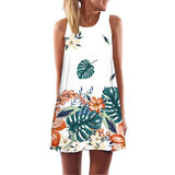Print Sleeveless Summer Casual Mini Dresses garmentsdl
