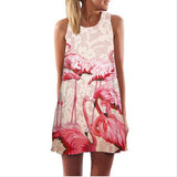 Print Sleeveless Summer Casual Mini Dresses garmentsdl