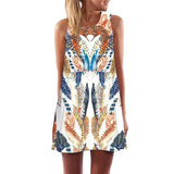 Print Sleeveless Summer Casual Mini Dresses garmentsdl