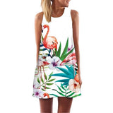 Print Sleeveless Summer Casual Mini Dresses garmentsdl
