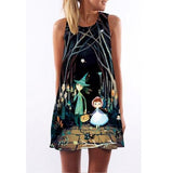 Print Sleeveless Summer Casual Mini Dresses garmentsdl