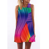 Print Sleeveless Summer Casual Mini Dresses garmentsdl