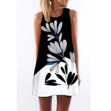 Print Sleeveless Summer Casual Mini Dresses garmentsdl