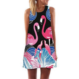 Print Sleeveless Summer Casual Mini Dresses garmentsdl